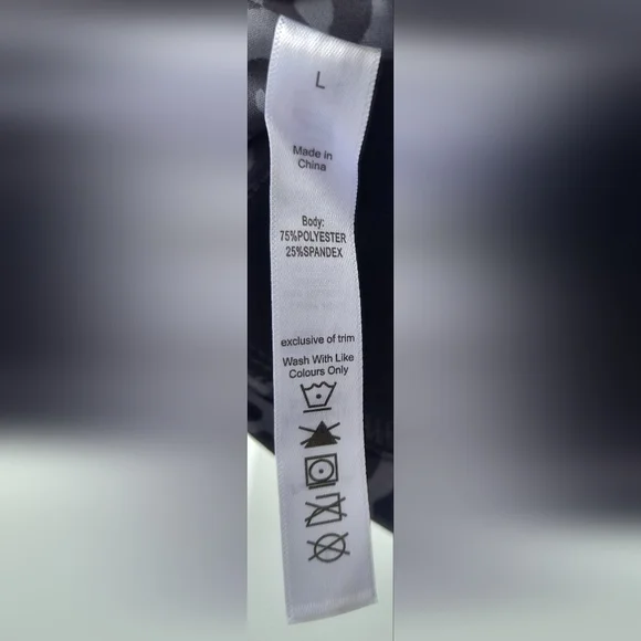 Running Girl Charcoal Leopard Print Cutout Back Athletic Sports Bra L - Picture 5 of 9